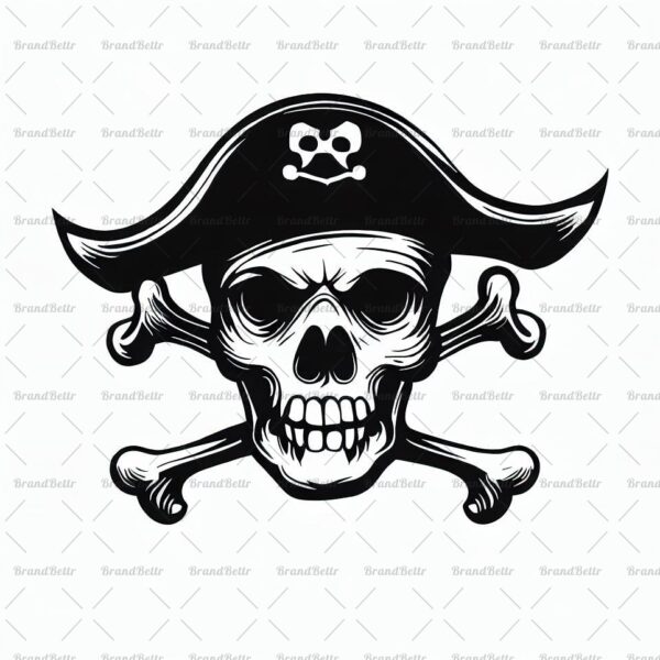 Piratenschädel und gekreuzte Knochen